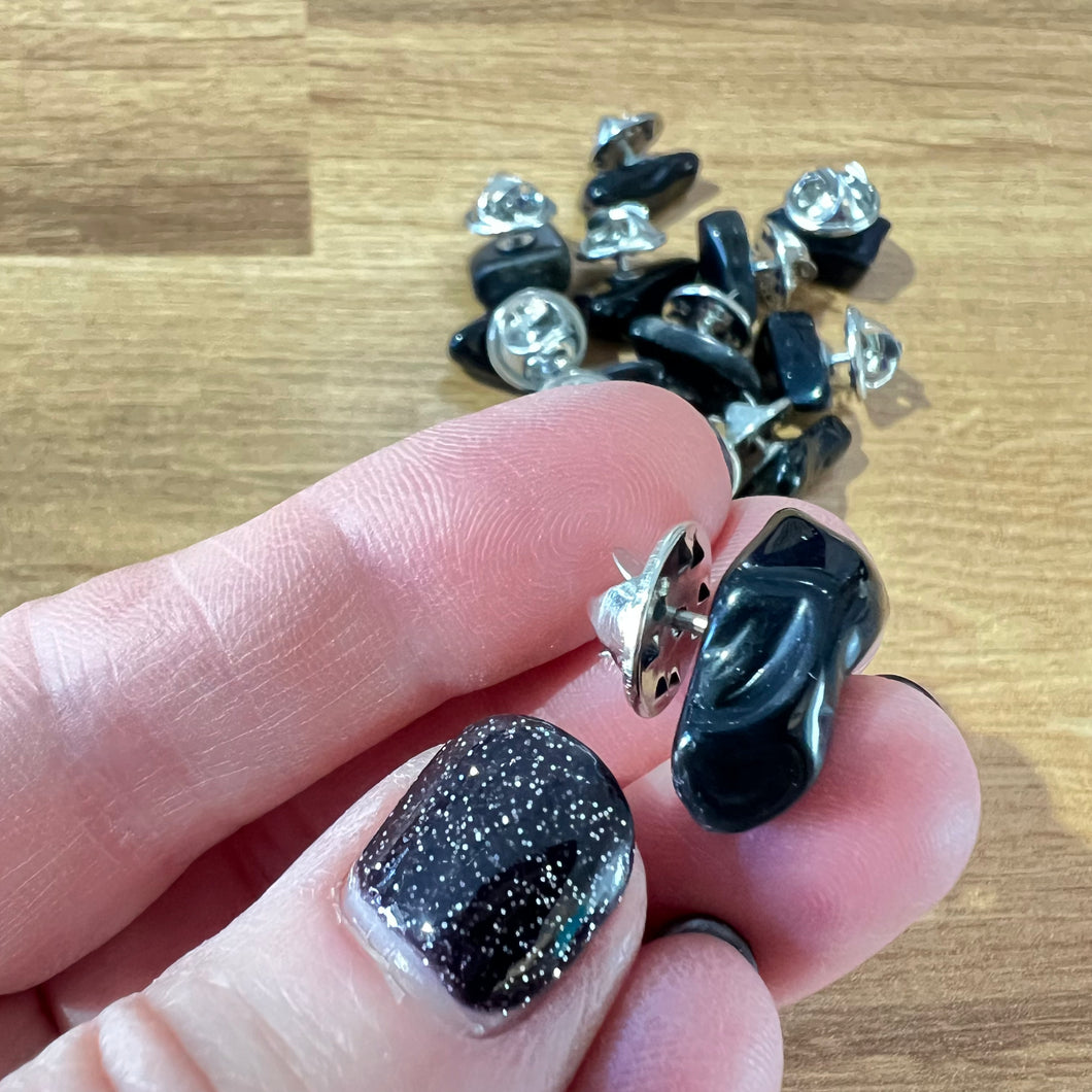 Black Obsidian Pin
