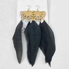 Load image into Gallery viewer, Feather Earrings by BlakByrd - Moonchild
