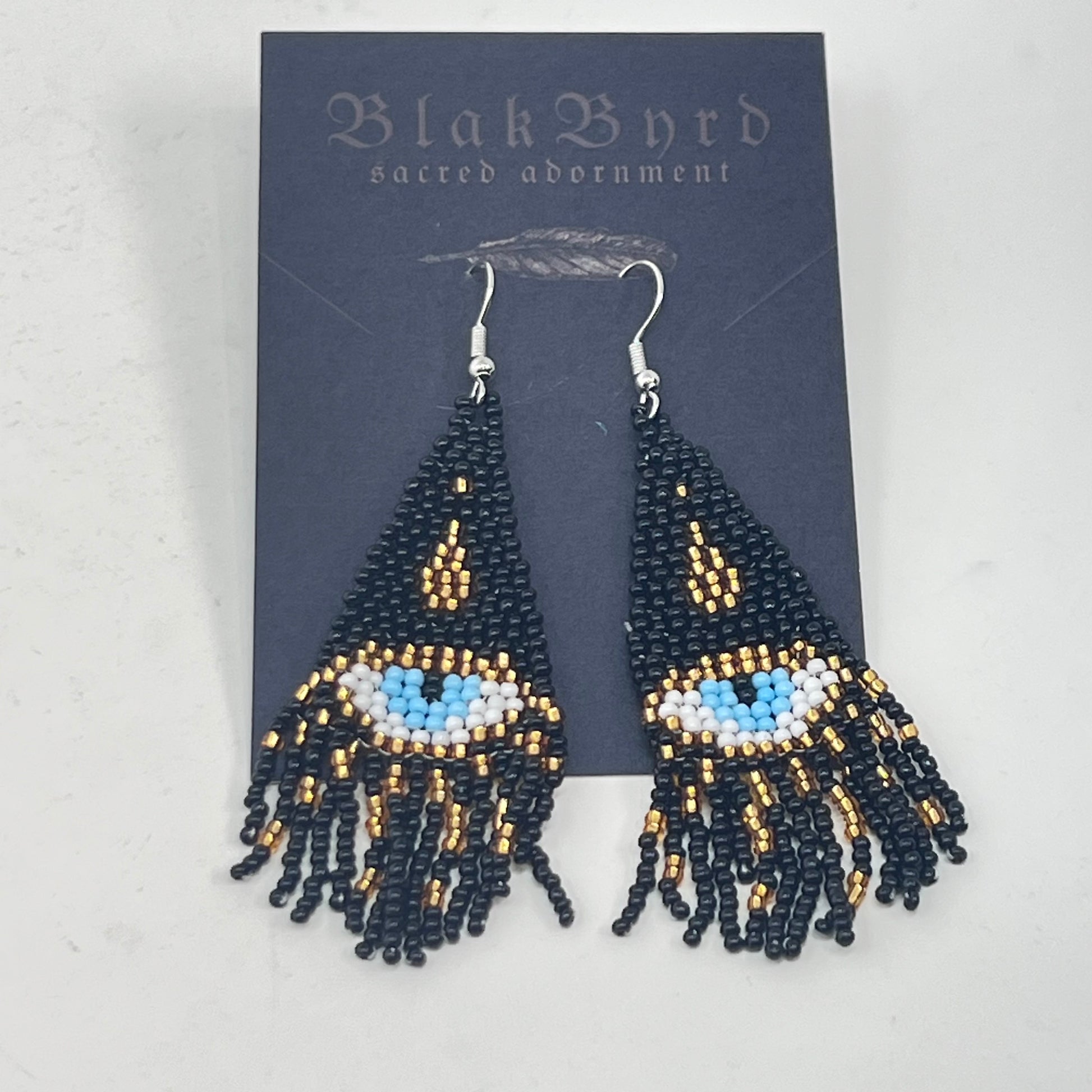 Beaded Earrings by BlakByrd - Cosmic Eye Beaded