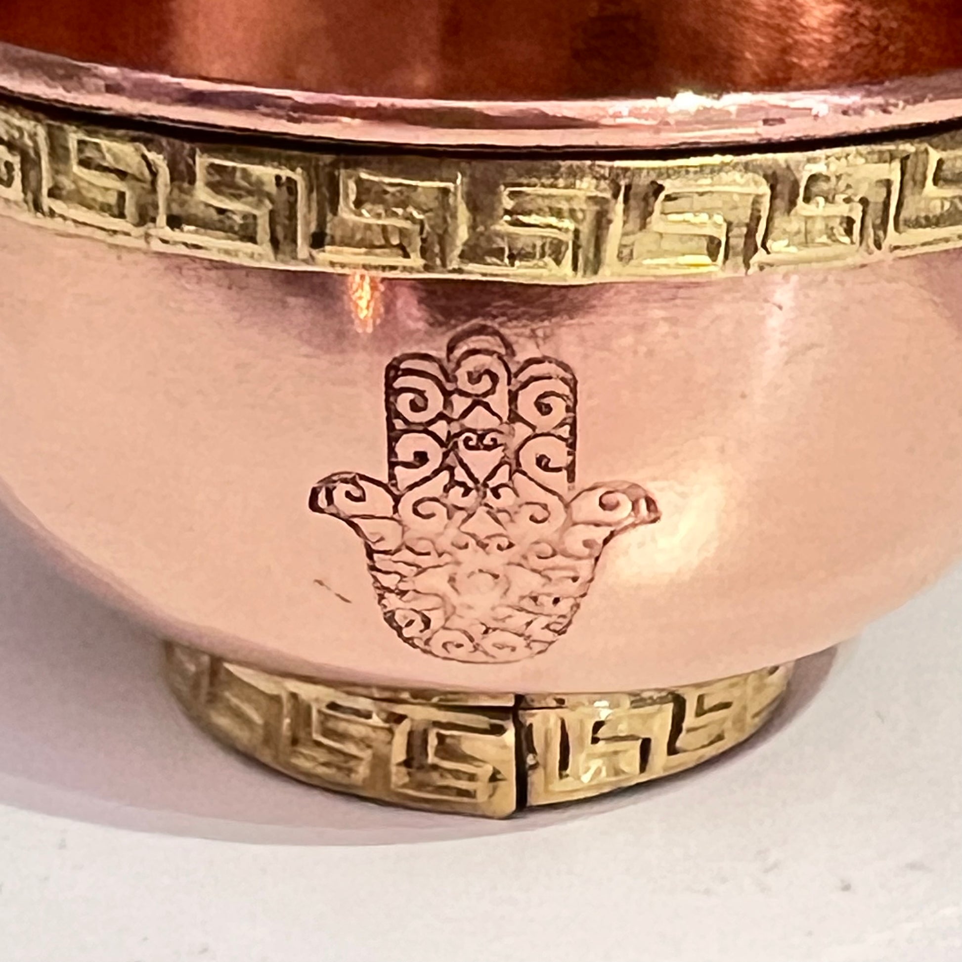 Copper Altar Bowl - Hamsa