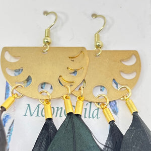 Feather Earrings by BlakByrd - Moonchild