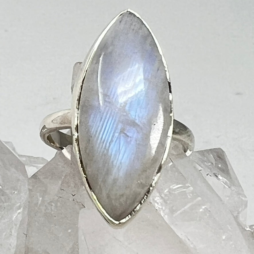 Ring - Rainbow Moonstone Size 10