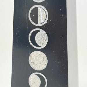 Black Onyx Obelisk with Moon Phases