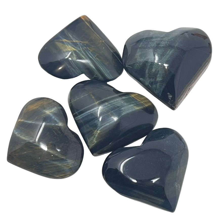 Blue Tigers Eye - Puffy Heart