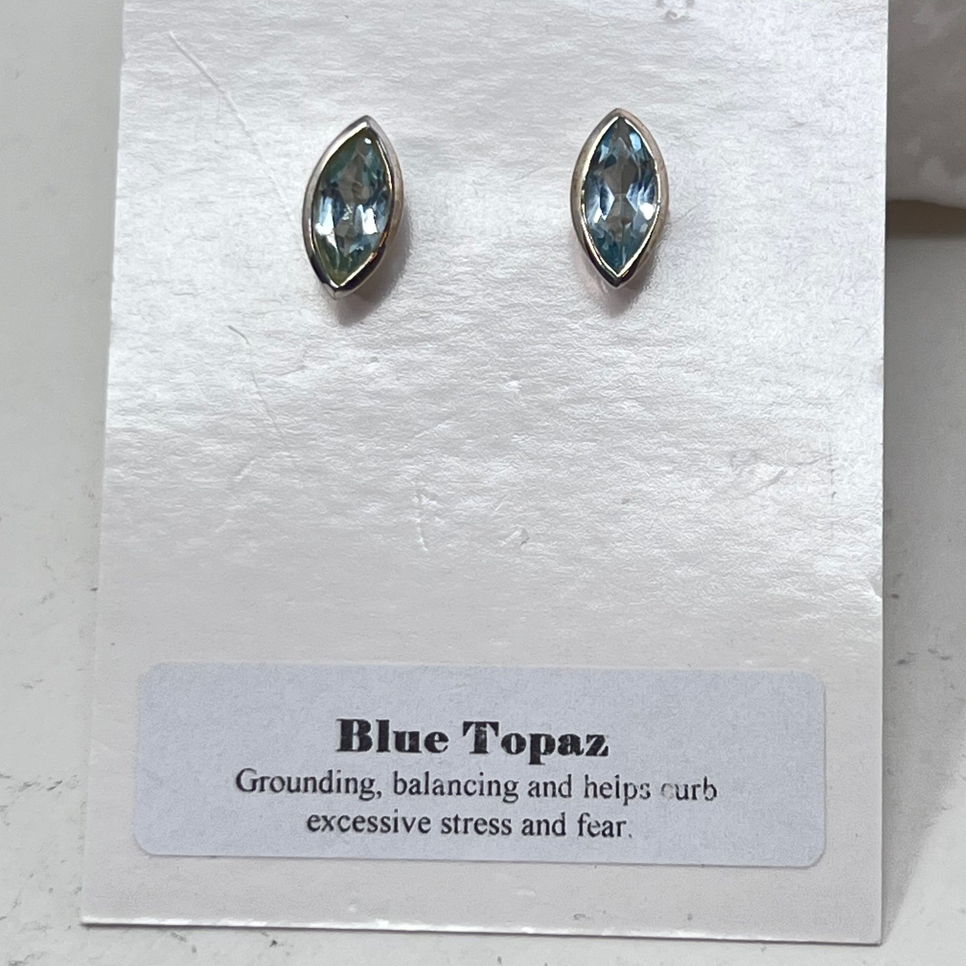 Earrings - Blue Topaz (Eye)