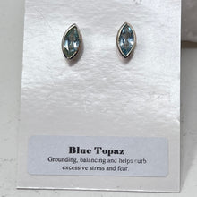 Load image into Gallery viewer, Earrings - Blue Topaz (Eye)
