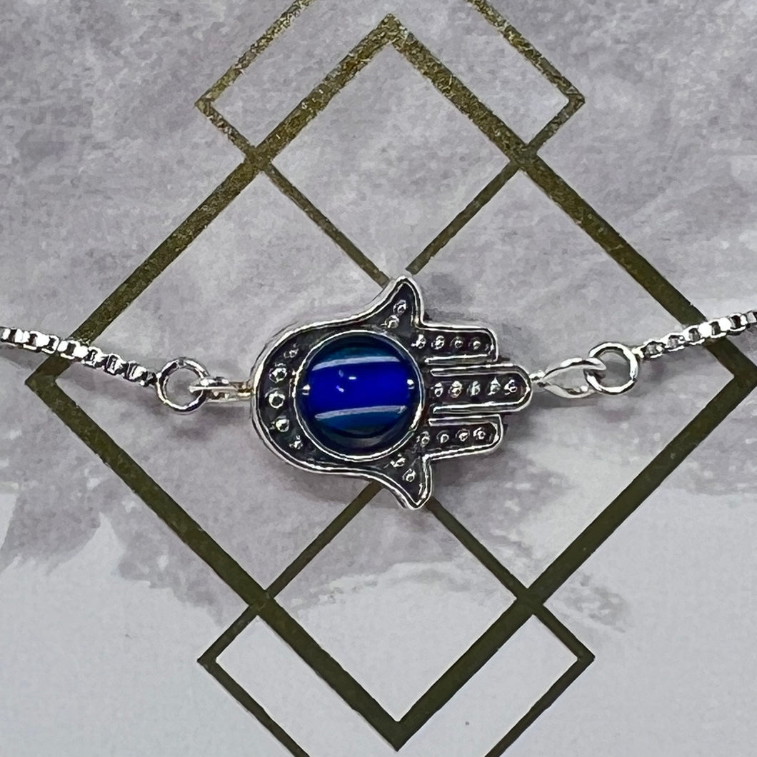 Bracelet (Adjustable) Hamsa Evil Eye by Crafted Alchemy Co