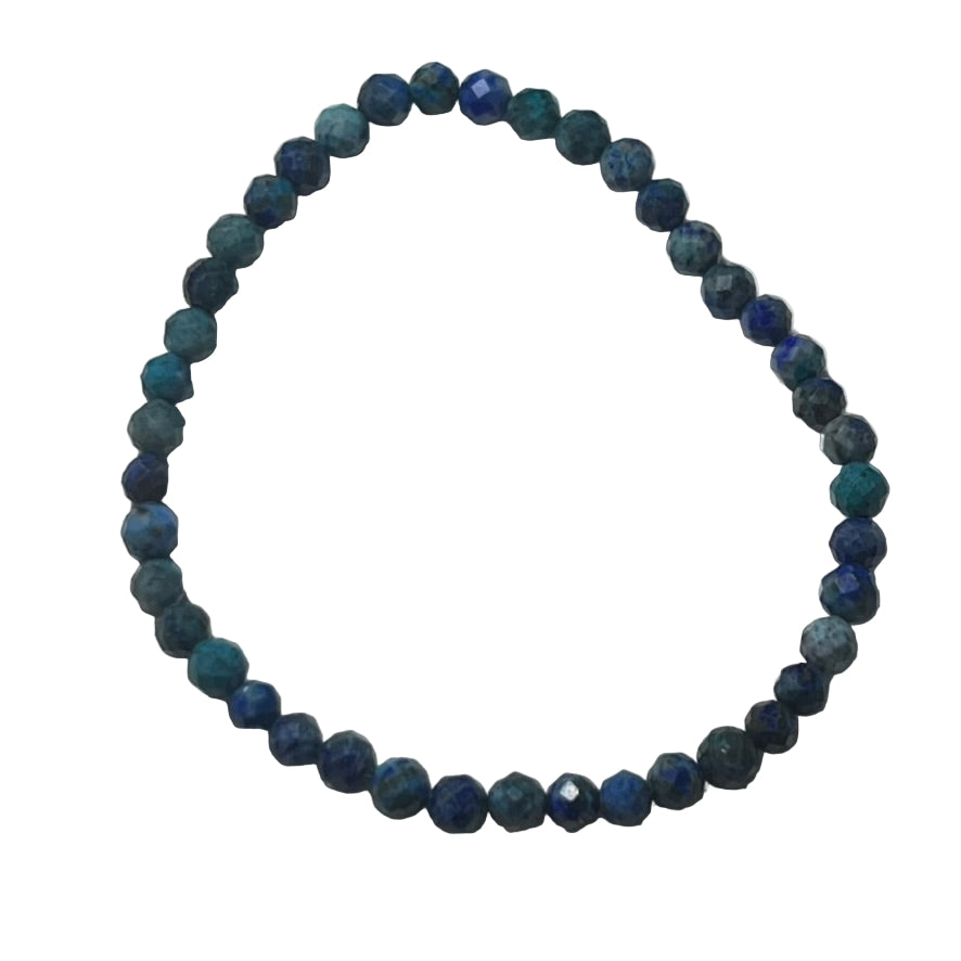 Bracelet - (Faceted) Chysocolla & Lapis 4mm