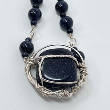 Load image into Gallery viewer, Witchy Rosary/Mala - Blue Goldstone/Labradorite/Selenite (Amy Nicholls)
