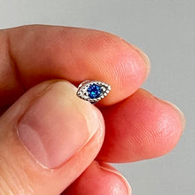 Load image into Gallery viewer, Quartz &amp; Canary Mini Stud Evil Eye Earring

