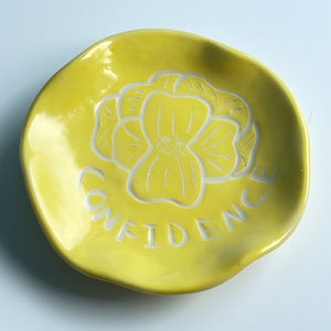 Handmade Pottery Chakra Plate "Confidence"