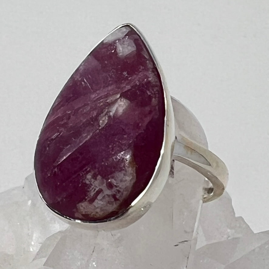 Ring - Pink Tourmaline in Matrix - Size 7