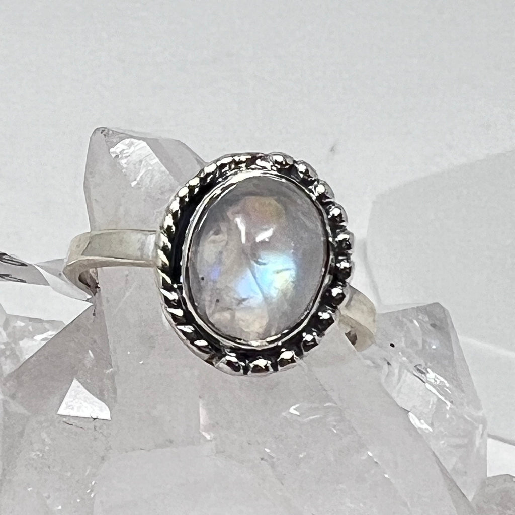 Ring - Rainbow Moonstone - Size 8