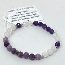 Load image into Gallery viewer, Bracelet by SoulSkin - Amethyst &amp; Moonstone

