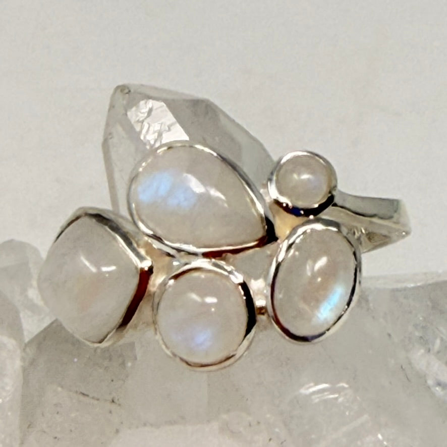 Ring - Rainbow Moonstone - Size 7