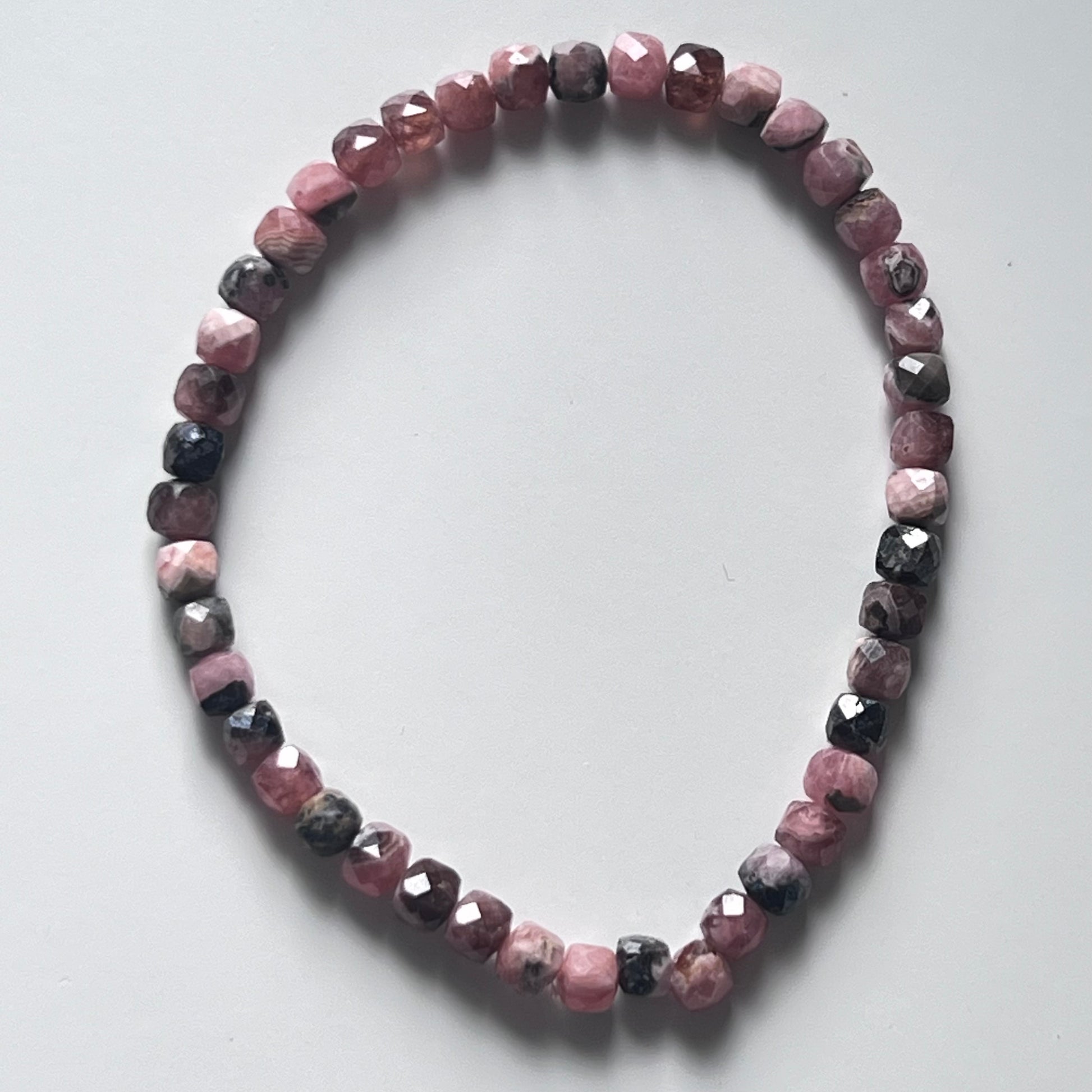 Bracelet -Rhodocrosite (Faceted) 4mm