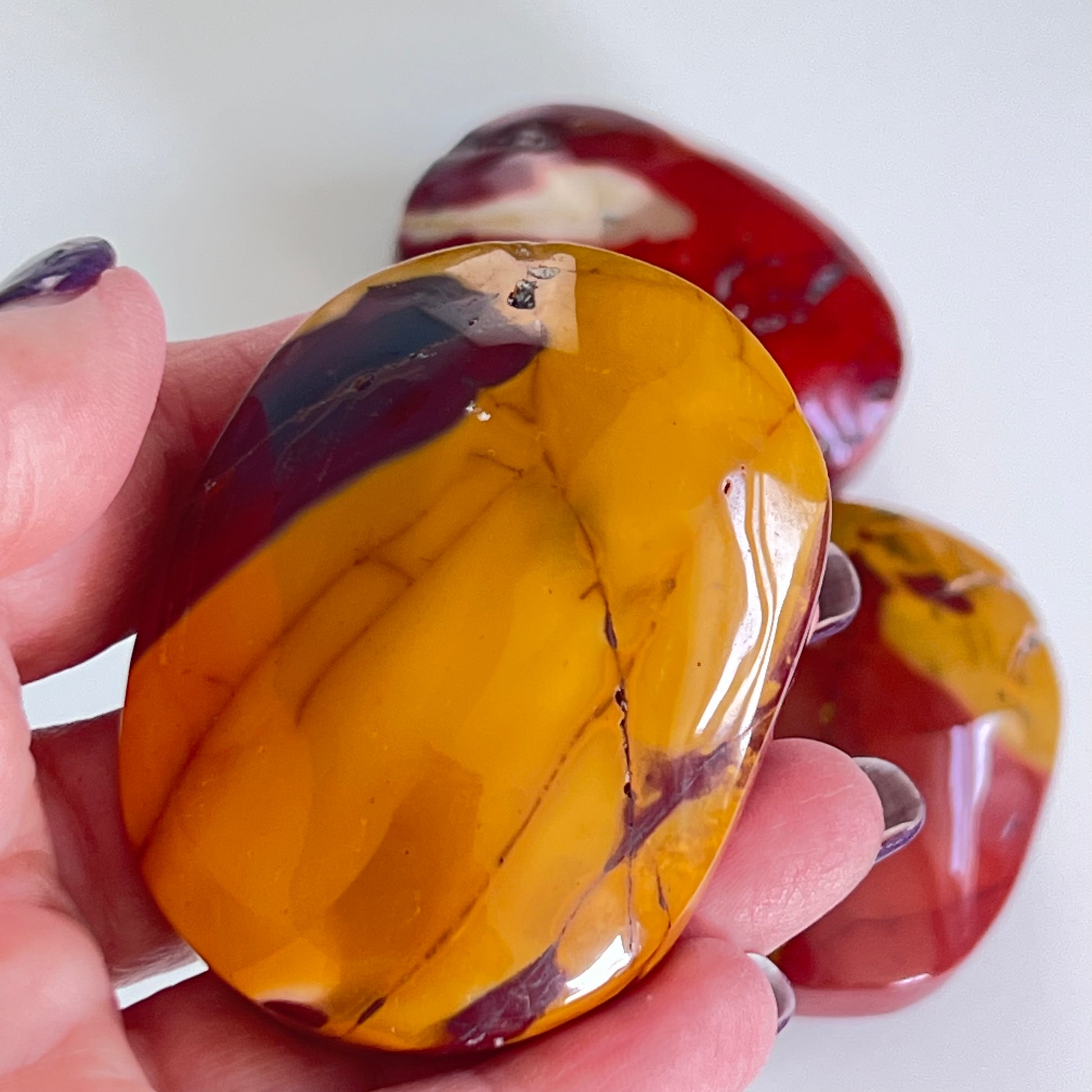 Mookaite Palm Stone
