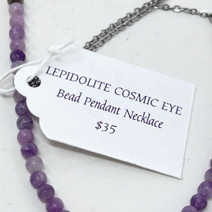 Necklace by SoulSkin - Lepidolite Cosmic Eye