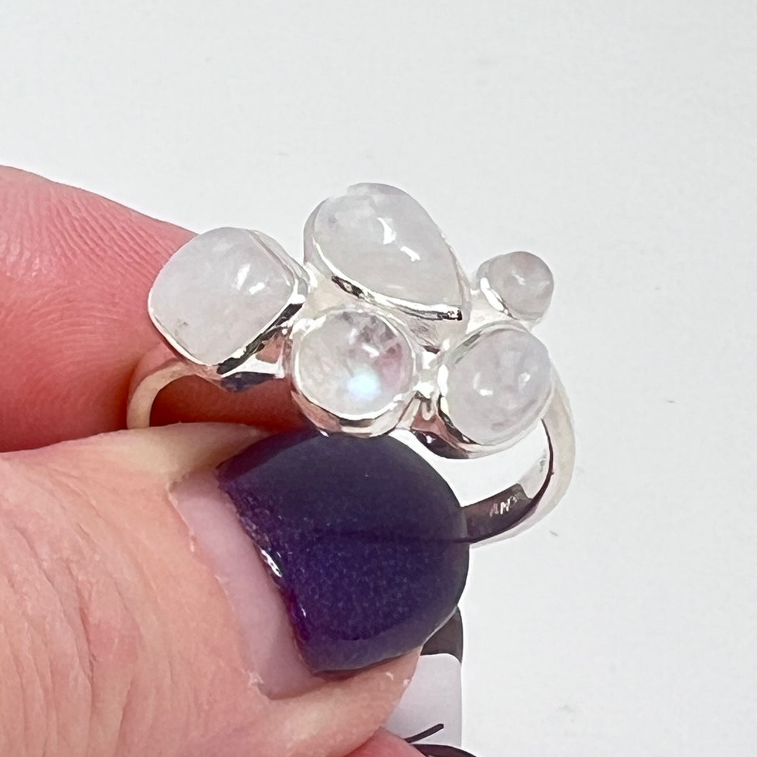 Ring - Rainbow Moonstone Size 8 & 9