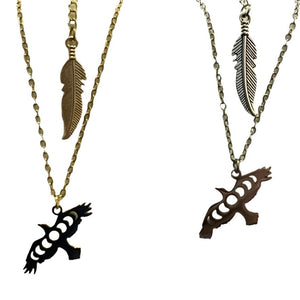 Raven Moon Neckace by SoulSkin (Stainless Steel)
