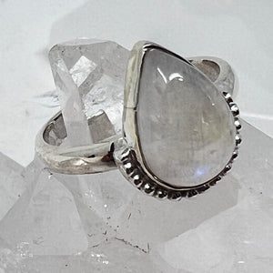 Ring - Rainbow Moonstone Size 9