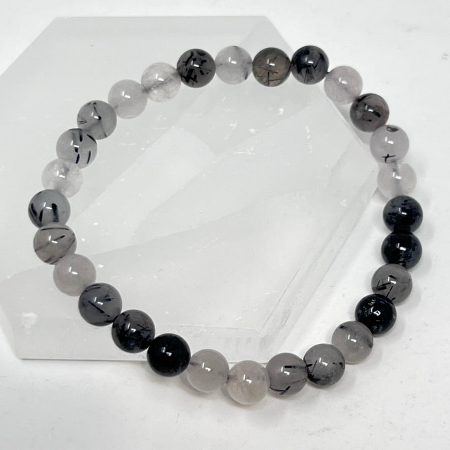 Bracelet - Tourmalinated Quartz 6mm