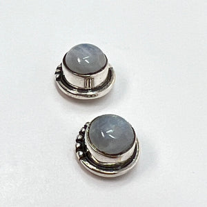 Earrings - Moonstone (Round/Detail)