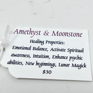 Bracelet by SoulSkin - Amethyst & Moonstone