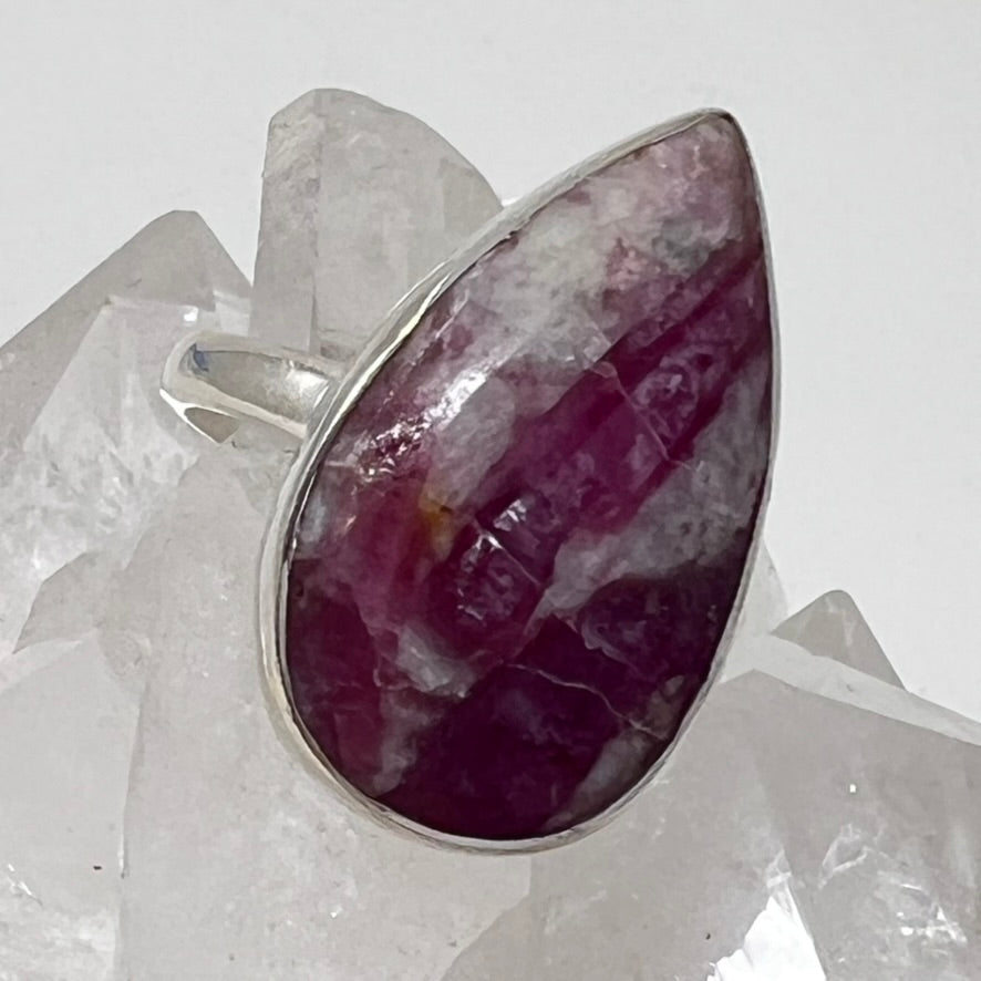 Ring - Pink Tourmaline in Matrix - Size 9