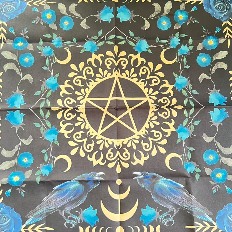 Altar Cloth - Pentacle Raven