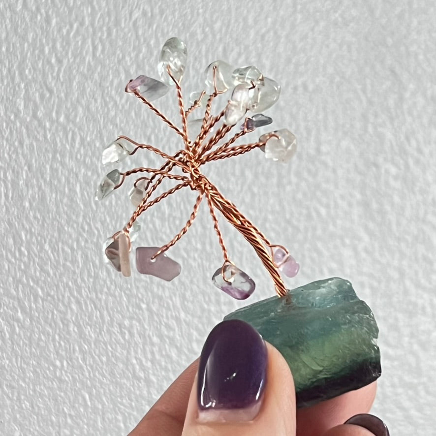 Mini Gem Tree (Amethyst & Fluorite)