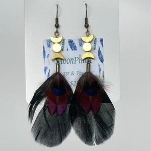 Feather Earrings by BlakByrd - MoonPhase (Rooster & Pheasant)