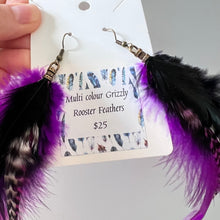 Load image into Gallery viewer, Feather Earrings by BlakByrd - Grizzly Rooster Pink
