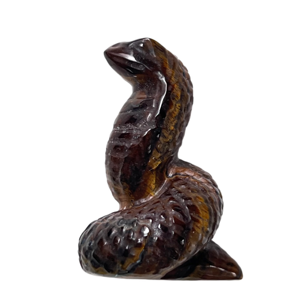 Carved Crystal Snake - Assorted Stone