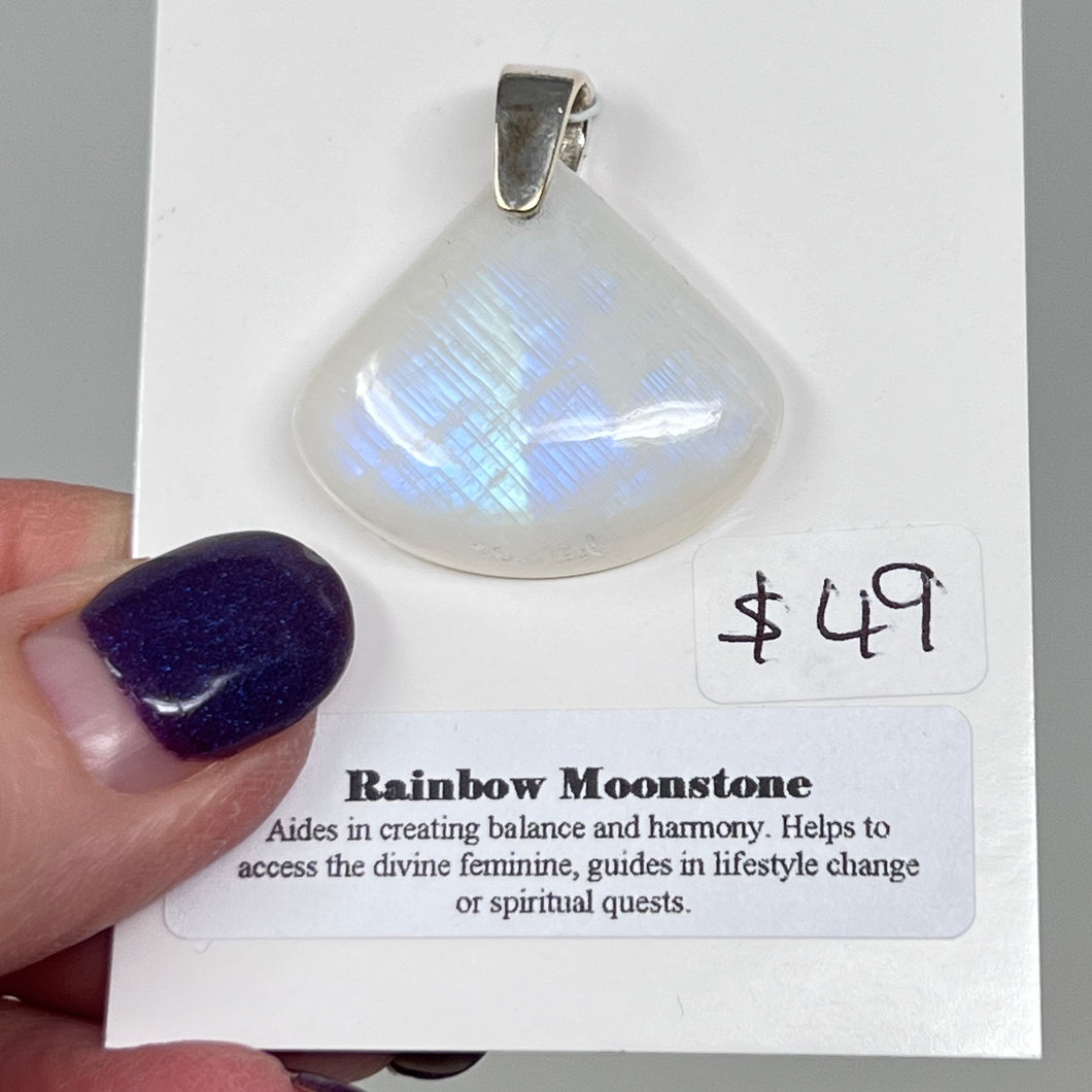 Pendant - Rainbow Moonstone