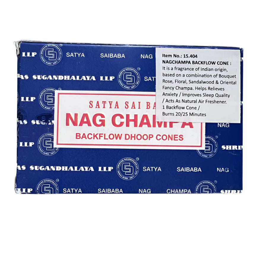 Nag Champa Incense BACKFLOW Cones