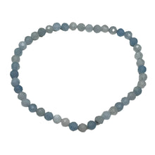 Load image into Gallery viewer, Bracelet - Aquamarine (Faceted) 4mm
