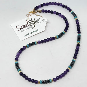Amethyst Amulet Necklace by SoulSkin