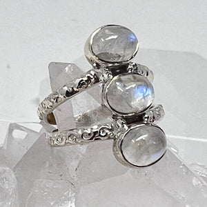 Ring - Rainbow Moonstone - Size 8