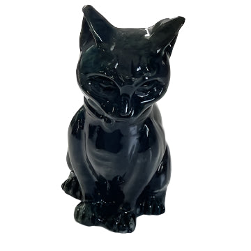 Carved Crystal Cat - Jade