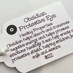 Bracelet Mini Mystic by SoulSkin - Black Obsidian & Protective Eye