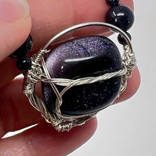 Load image into Gallery viewer, Witchy Rosary/Mala - Blue Goldstone/Labradorite/Selenite (Amy Nicholls)
