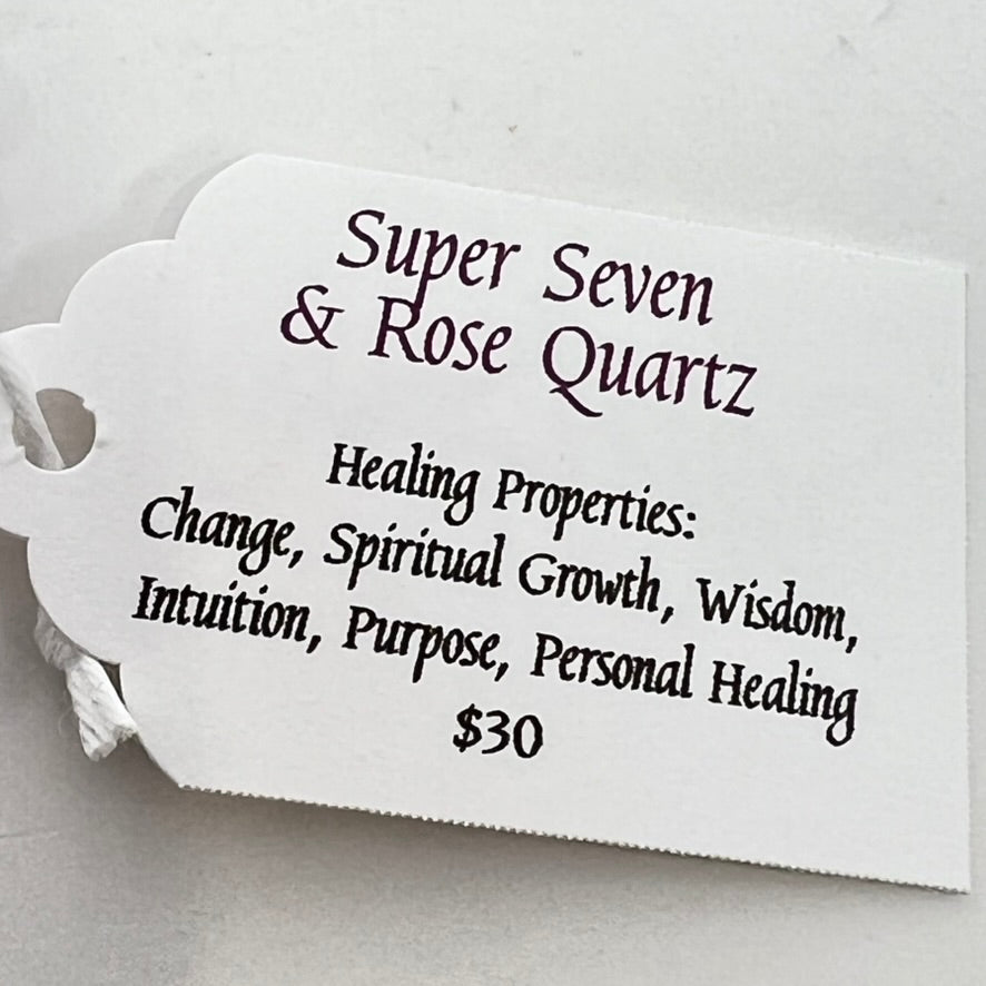 Bracelet by SoulSkin - Super Seven & Rose Quartz