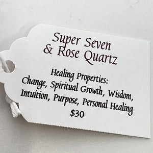 Bracelet by SoulSkin - Super Seven & Rose Quartz