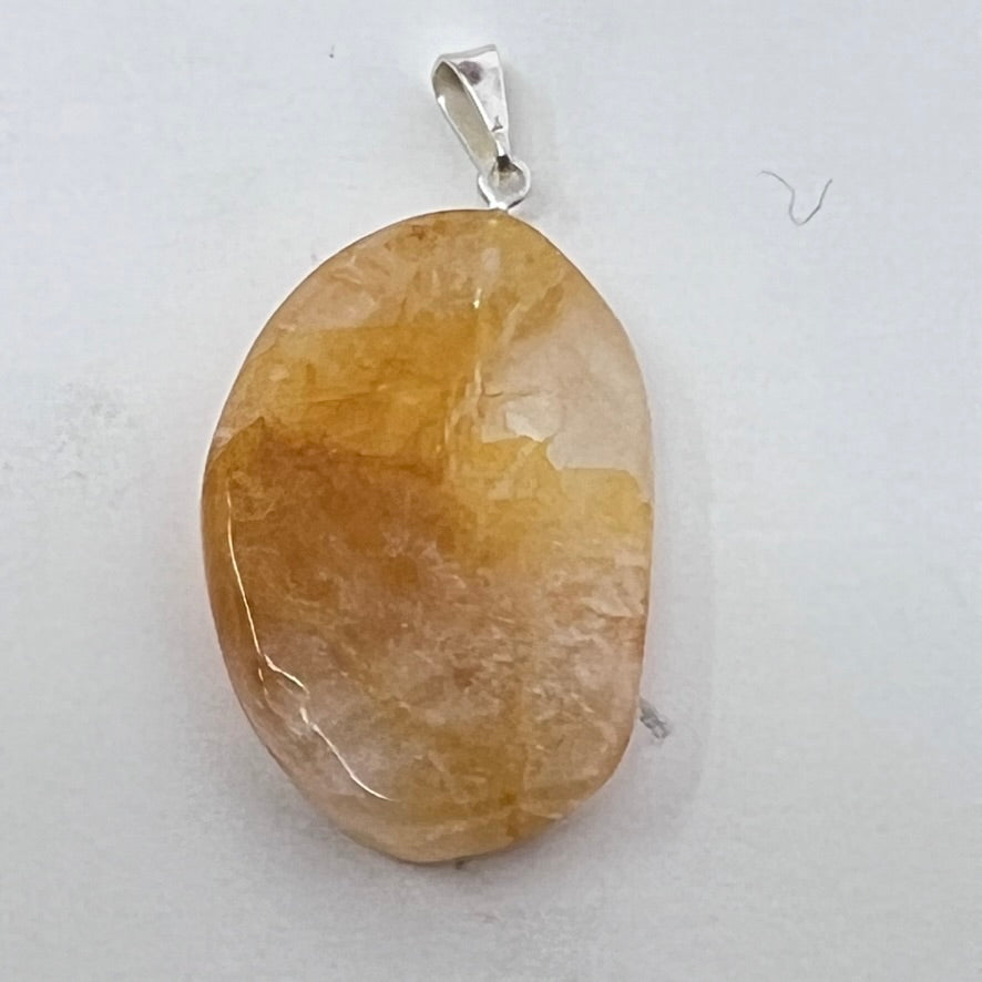 Pendant - Golden Healer (on silver plated bail)
