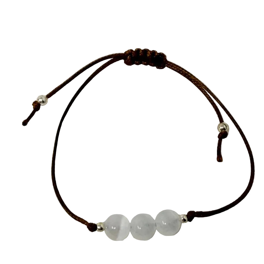Selenite Slide Knot Bracelet