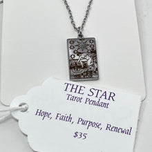 Load image into Gallery viewer, Tarot Pendant - The Star (Stainless Steel)
