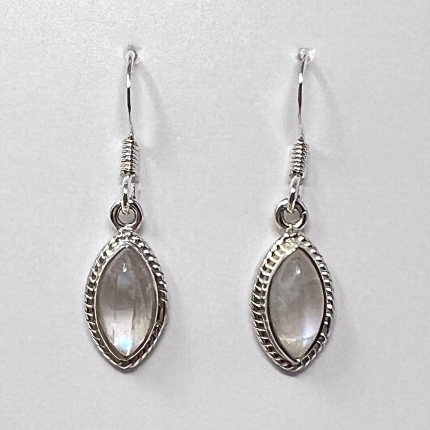 Earrings - Rainbow Moonstone