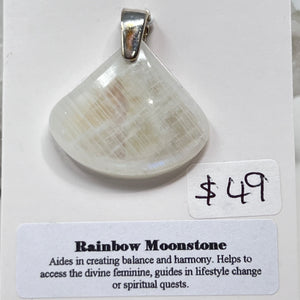 Pendant - Rainbow Moonstone