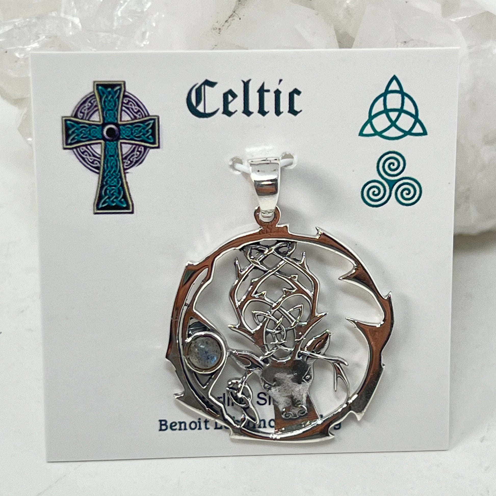 Pendant - Sterling Silver Celtic Deer